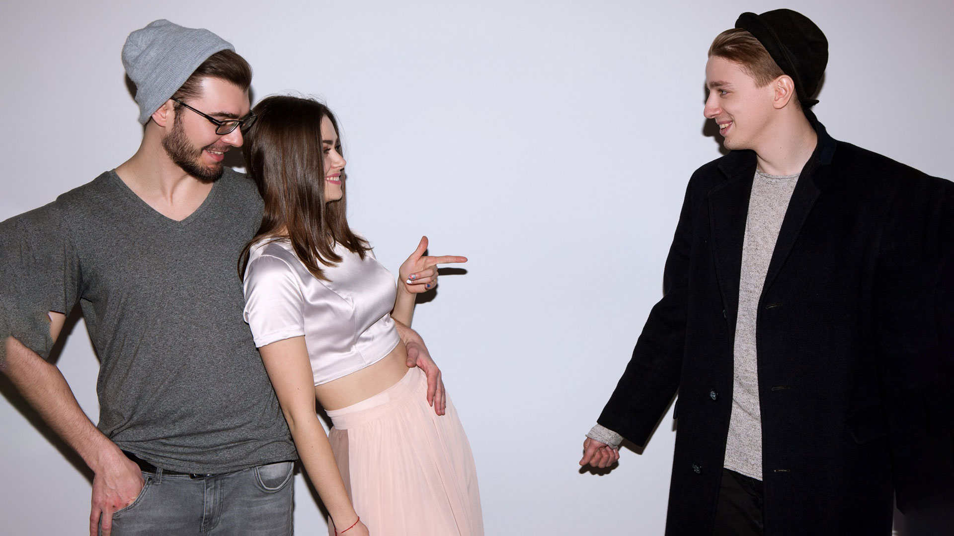 The guy on the right thinks that the grass is greener on the other side.