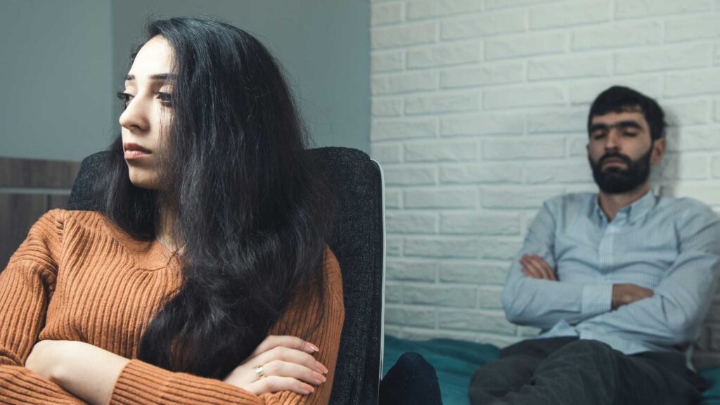 Dealing with Rejection Sad Man and Woman Sitting in Bed